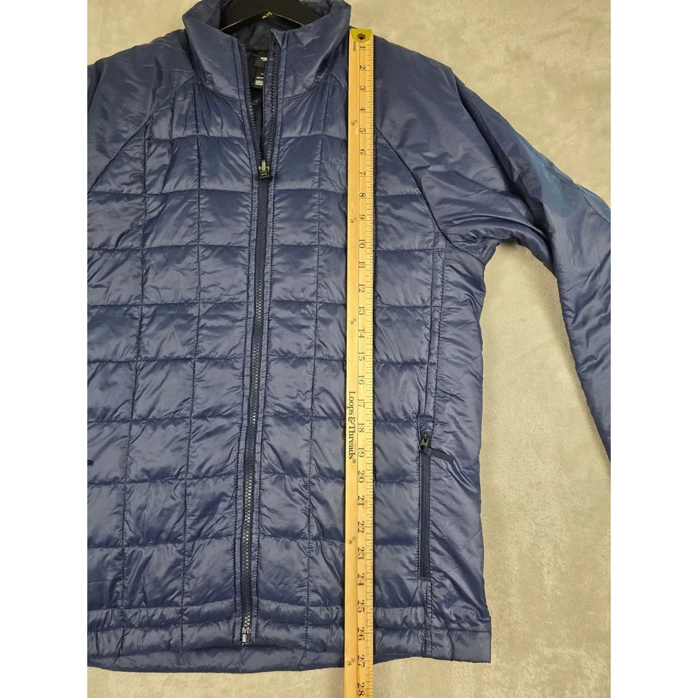 The North Face ThermoBall Eco Puffer Jacket Mens Small Blue Quilted Full Zip